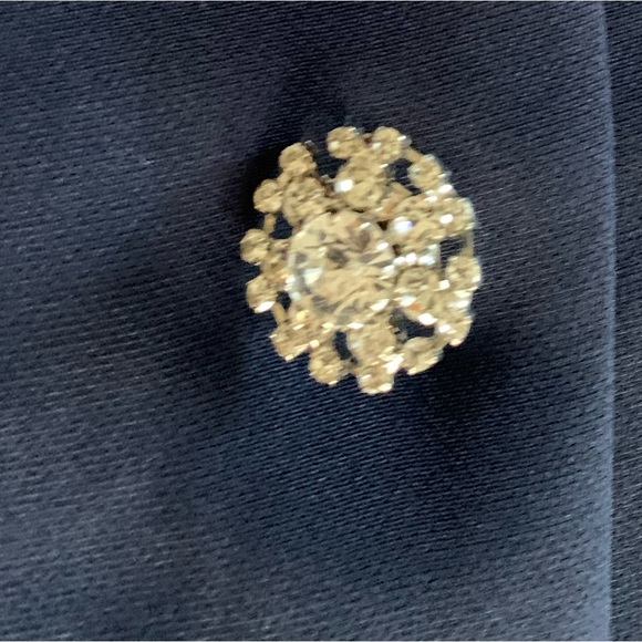 NWT Zara navy skirt with sparkle buttons and asymmetrical front size S - Picture 7 of 13